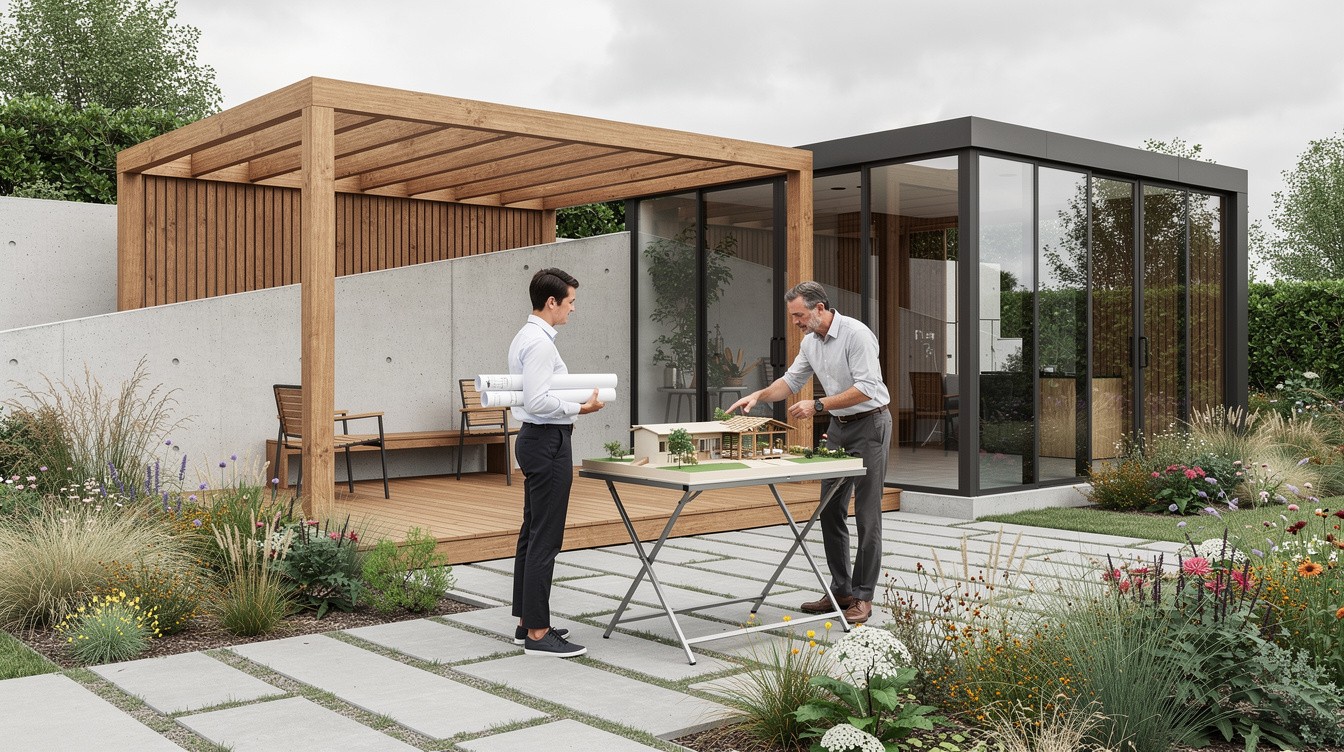 Architekten Holzbau Ideen Garten: Architektur Und Materialkombinationen