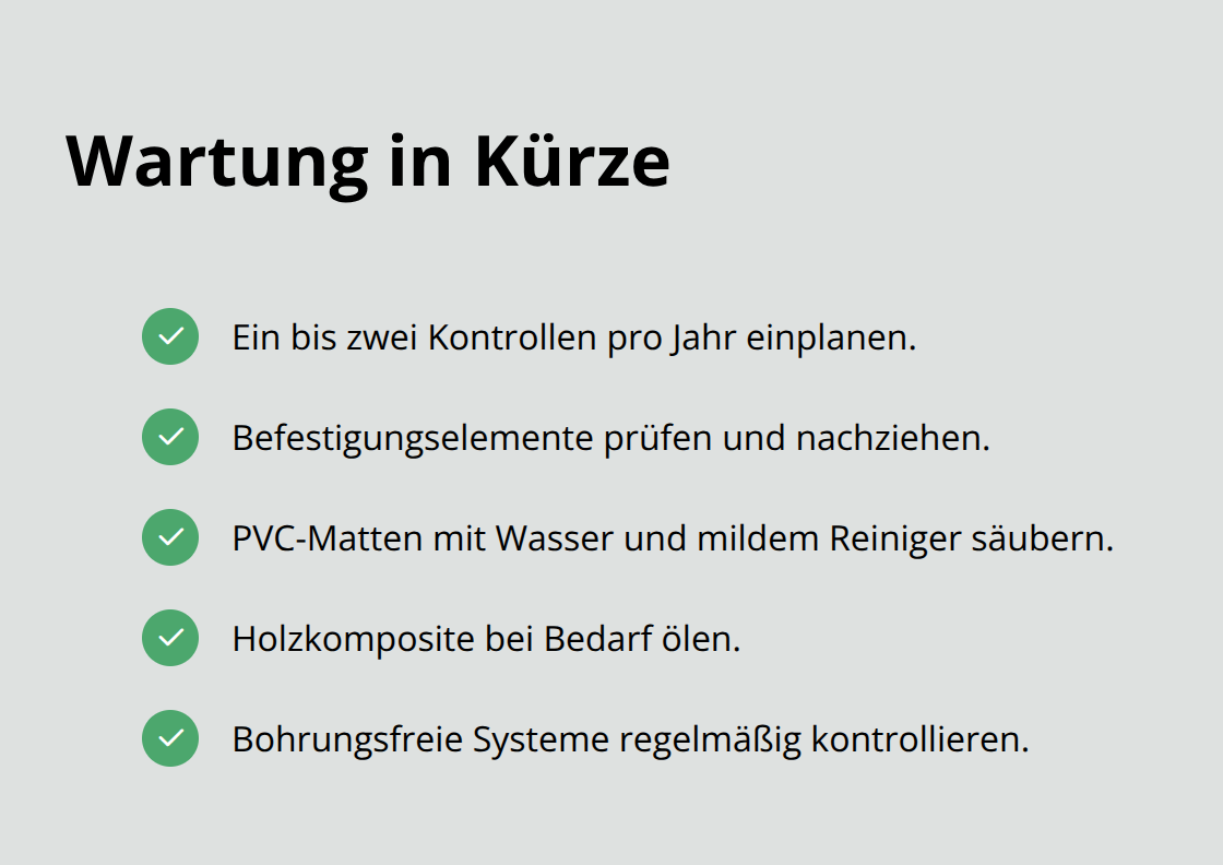Checkliste für Pflege und Wartung von Balkonsichtschutz