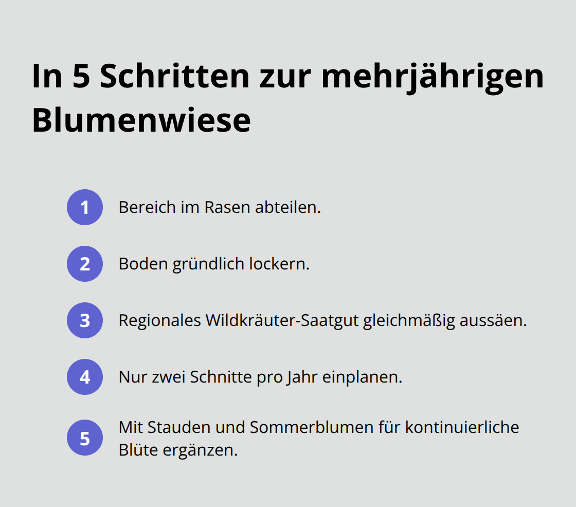 Kompakte Anleitung: Mehrjährige Blumenwiese anlegen - Biodiversität Garten Planung Tipps