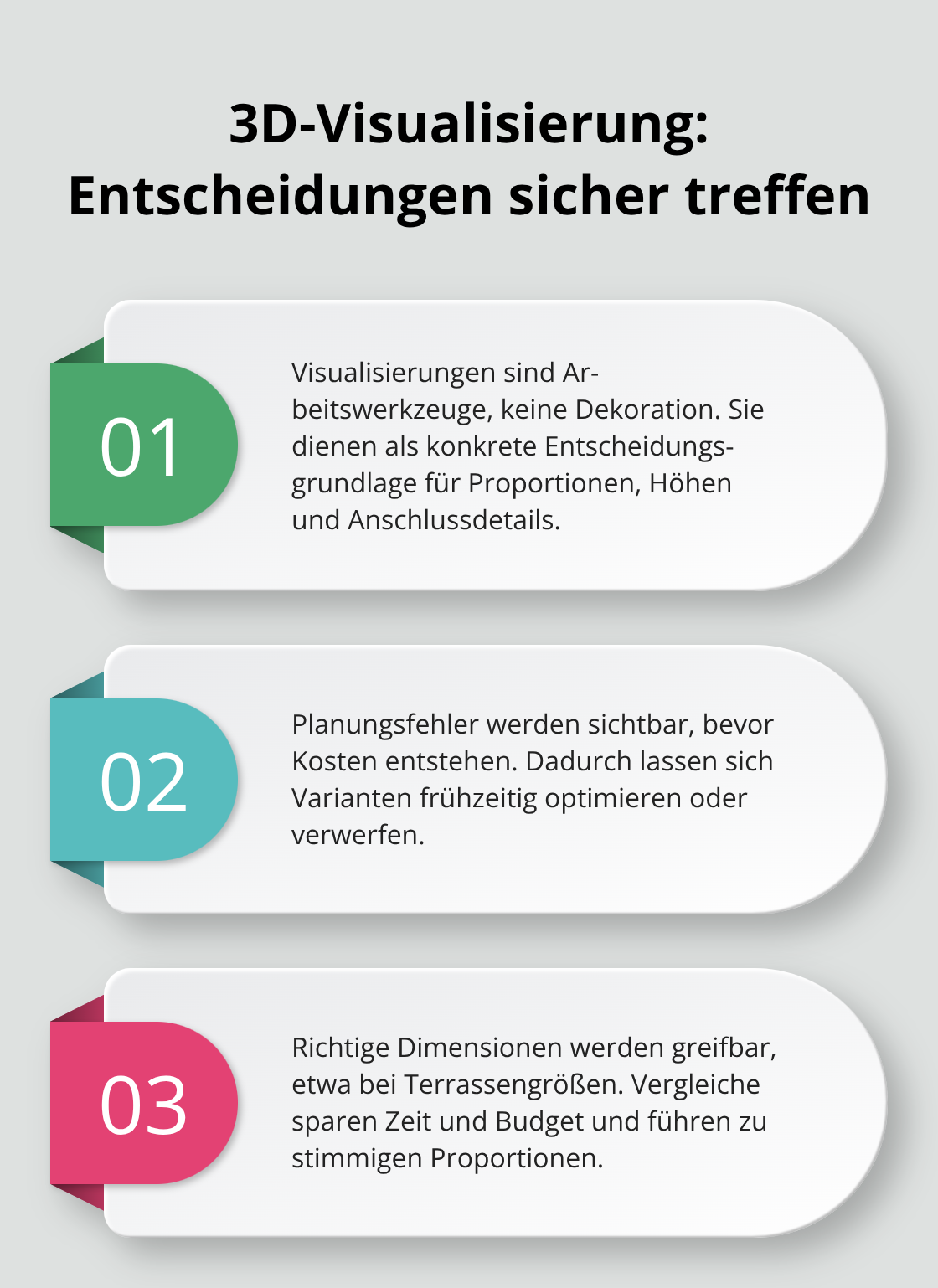 Drei Kernaussagen zur Wirkung von 3D-Visualisierungen in der Gartenplanung