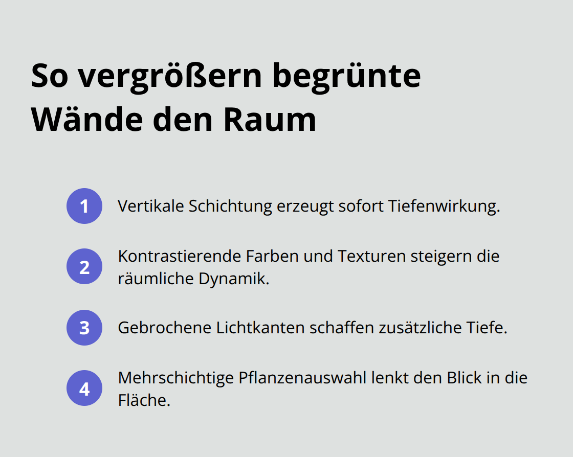 Kurze Liste: Wie vertikale Begrünung kleine Gärten größer wirken lässt.