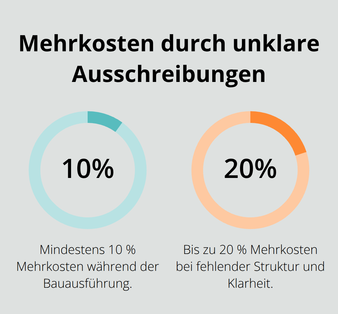 Prozentuale Mehrkosten bei unklaren Ausschreibungen während der Bauausführung - landschaftsgärtner projektablauf planerisch