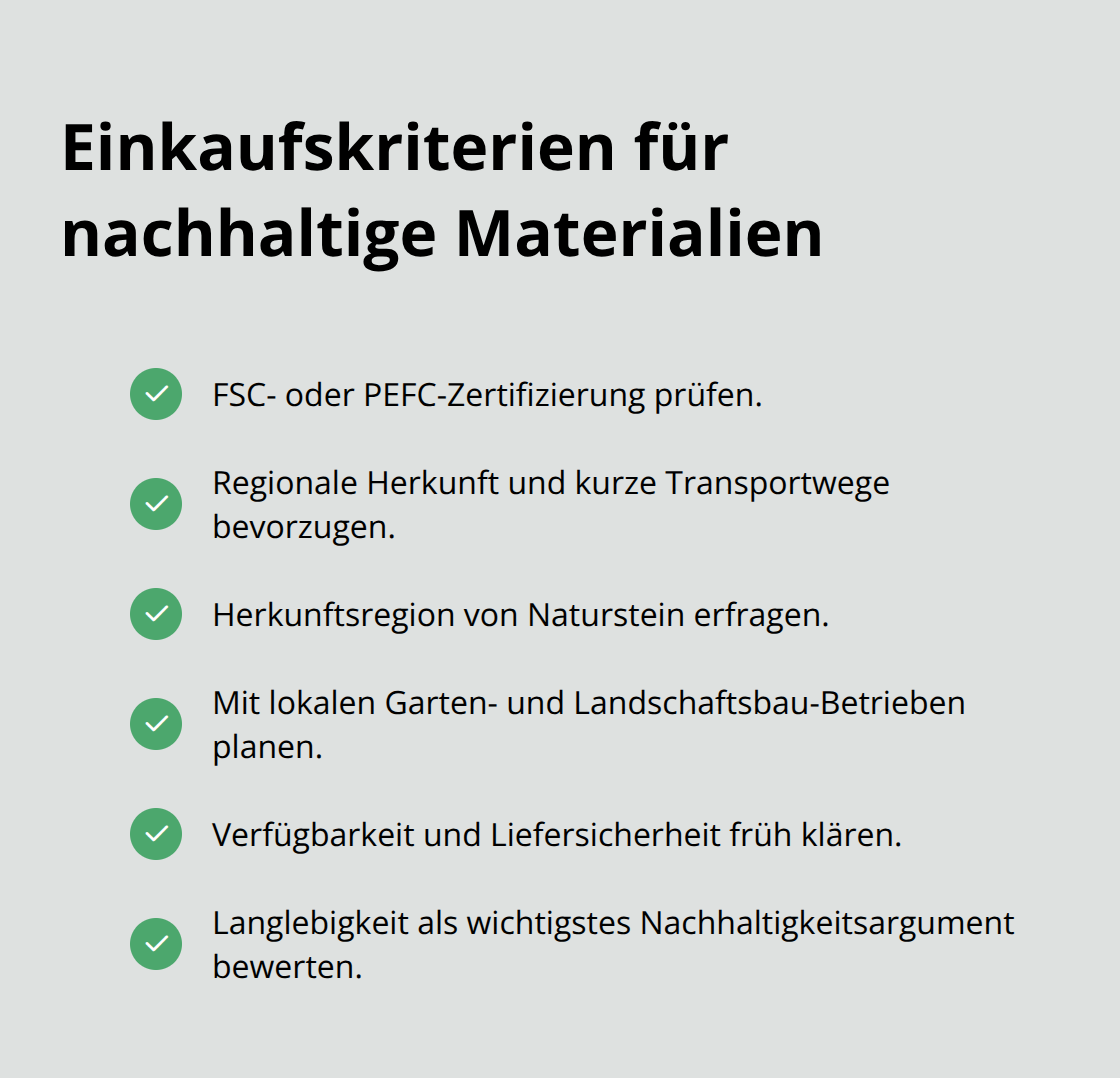 Checkliste für Herkunft, Zertifizierung, Partner und Langlebigkeit bei Naturbaustoffen