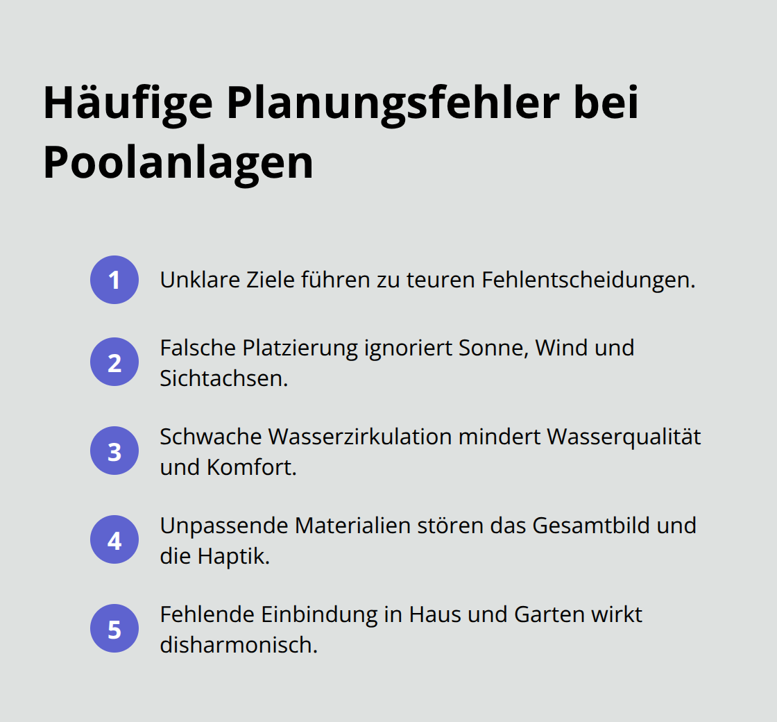 Typische Planungsfehler und ihre Auswirkungen auf Poolanlagen - Poolanlage Planung Komplettlösung