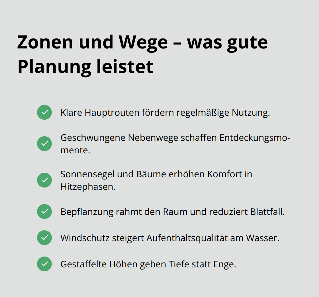 Wichtige Effekte guter Wegeführung und Zonierung rund um den Pool