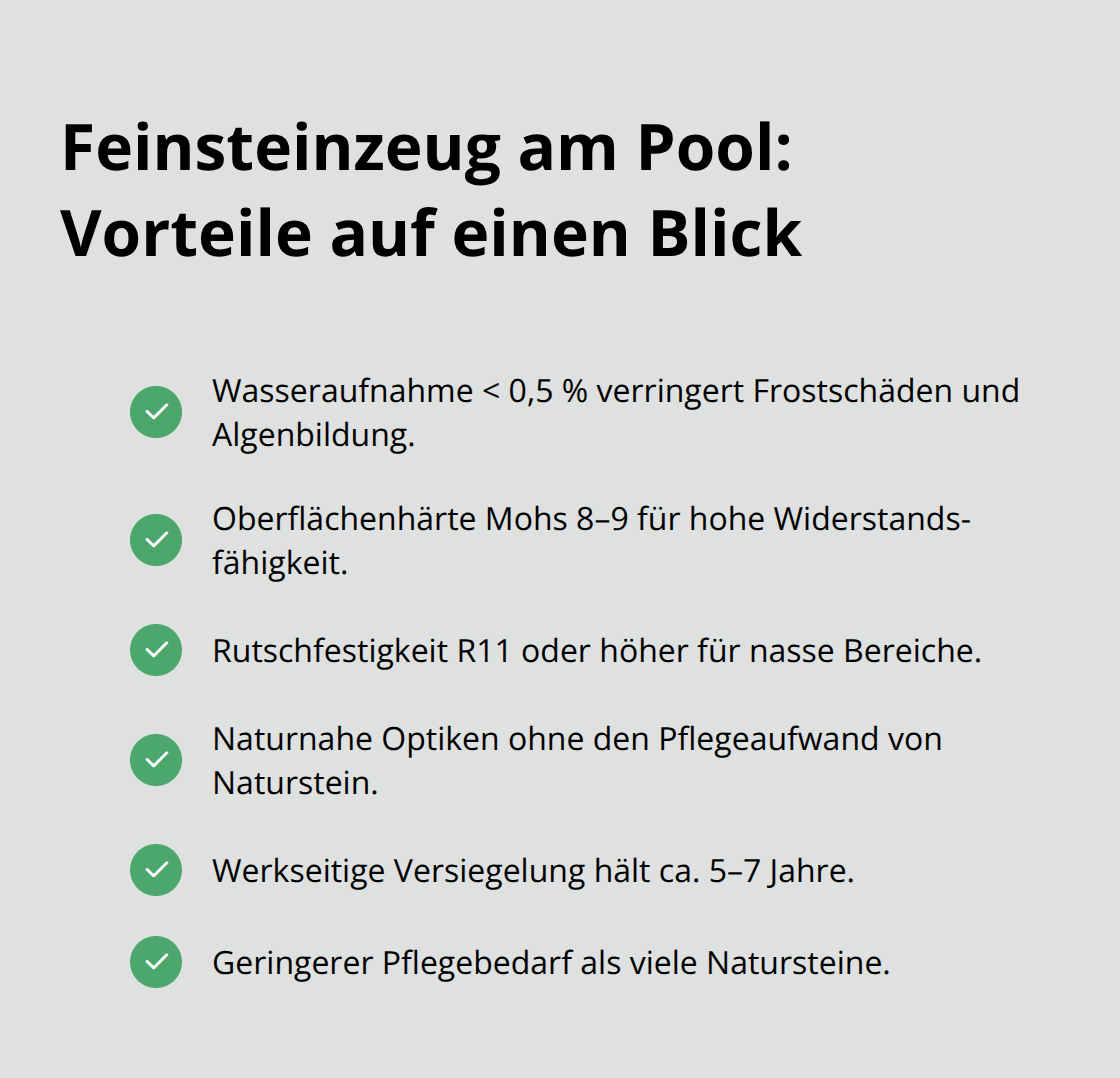 Wichtigste Vorteile von Feinsteinzeugfliesen im Poolbereich