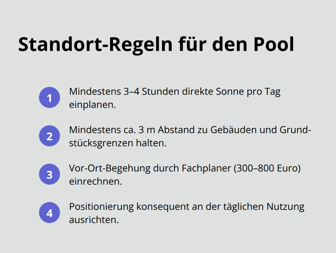 Kompakte Checkliste zentraler Standortfaktoren für den Pool in Deutschland - Poolbau Gesamtkonzept Außenraum