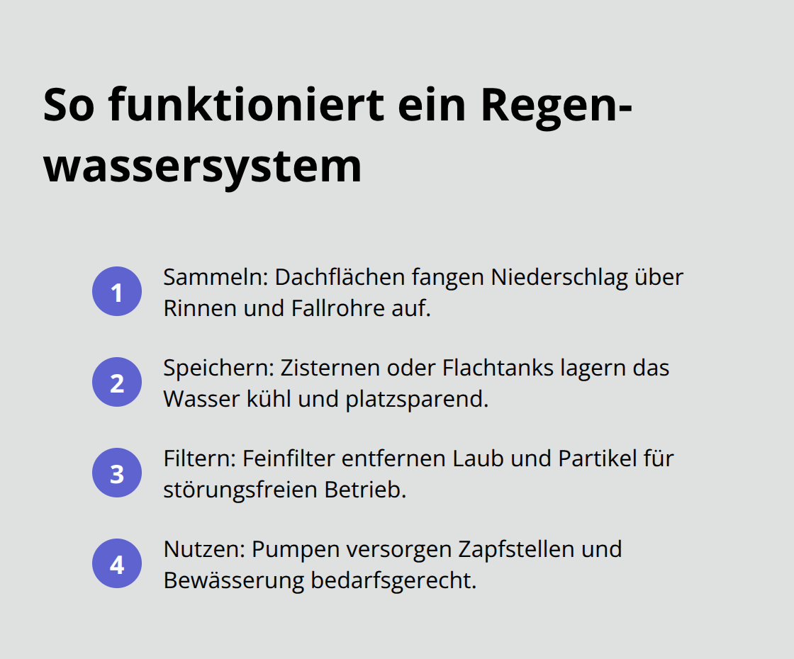 Kompakte Übersicht: Sammeln, Speichern, Filtern, Nutzen - Regenwasser Technik Garten