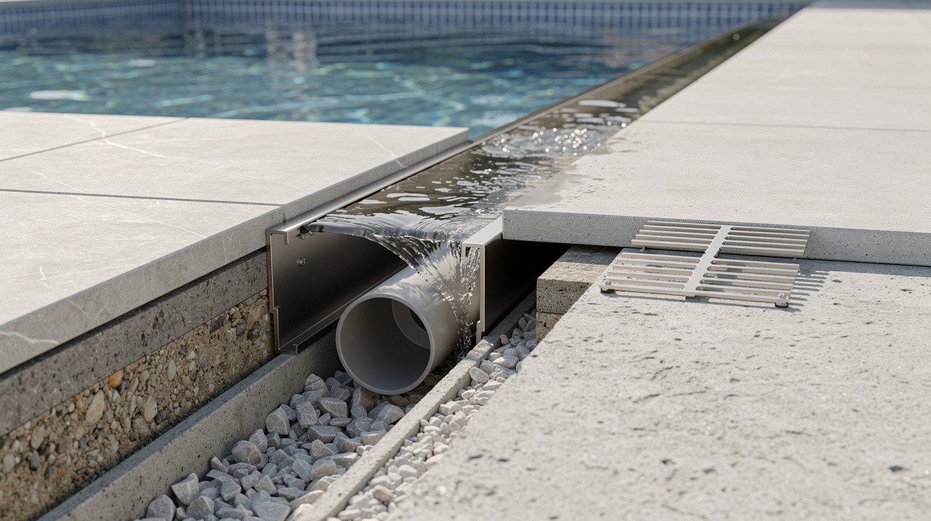 Professionelle Entwässerung für Poolbau und Terrassenflächen [Leitfaden]