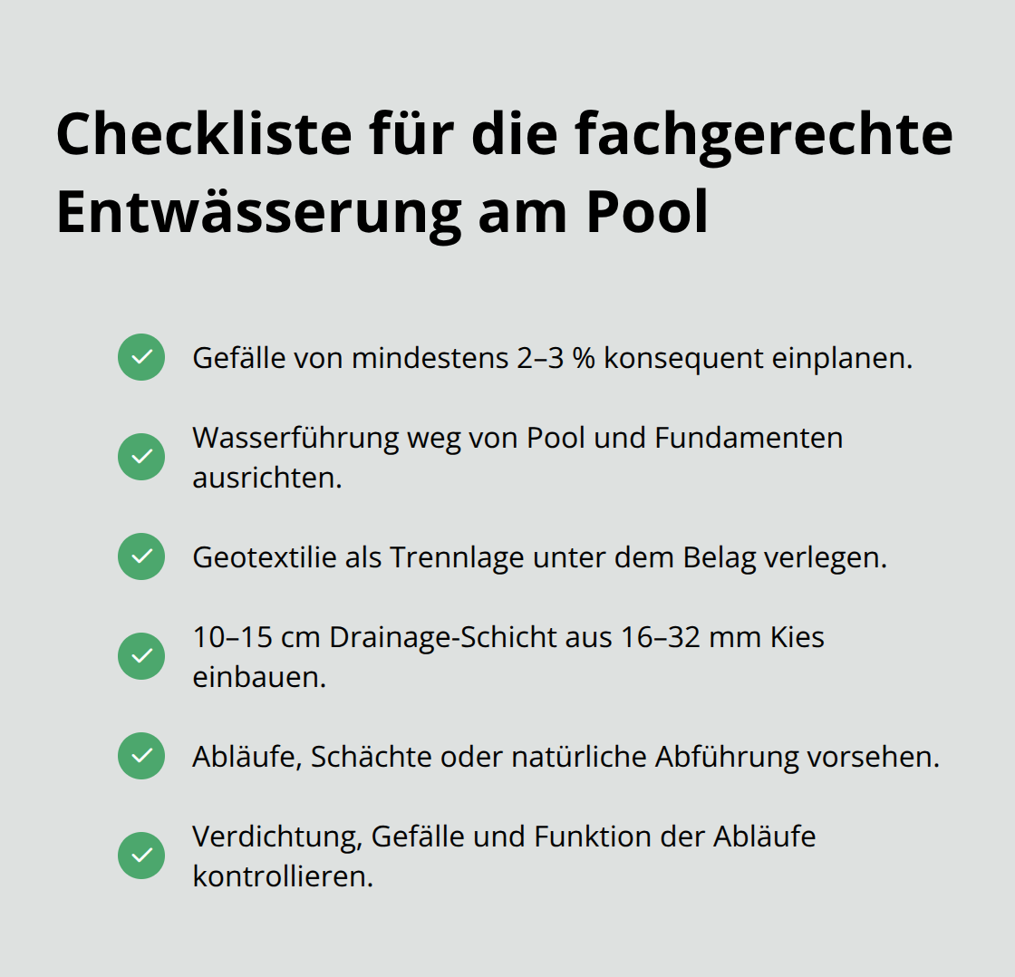Prüfpunkte für Planung, Ausführung und Kontrolle der Terrassenentwässerung - Terrasse Entwässerung