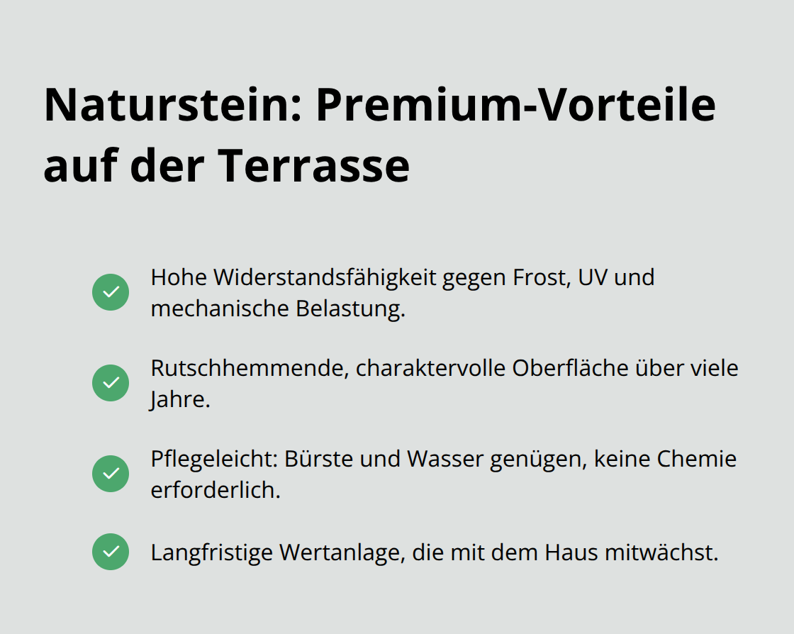 Checkliste der wichtigsten Vorteile von Naturstein-Terrassenbelägen