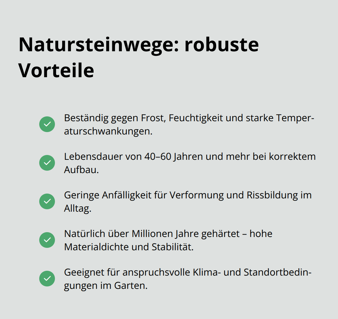 Die wichtigsten Robustheitsvorteile von Natursteinwegen im Überblick - Wegbelag Naturstein Design