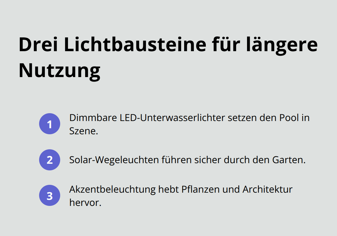 Kernbausteine der Gartenbeleuchtung - Wellness Zone Gartenkonzept Ideen