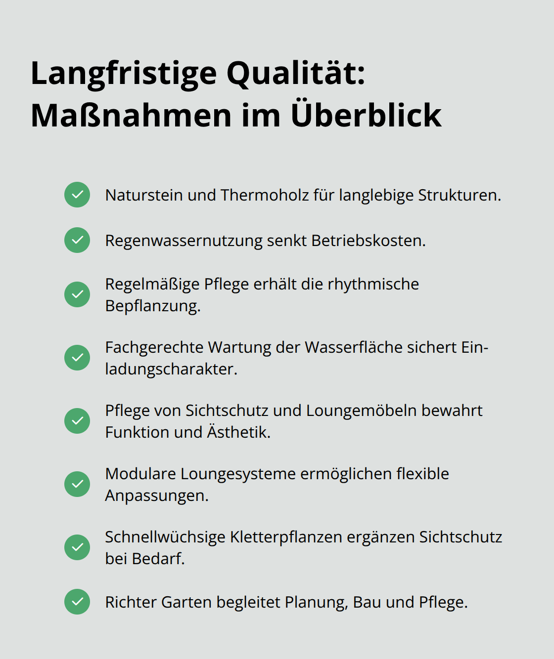 Pflege- und Planungsmaßnahmen für Wellness-Gärten