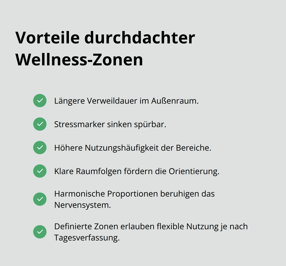 Checkliste der Vorteile strukturierter Gartenarchitektur